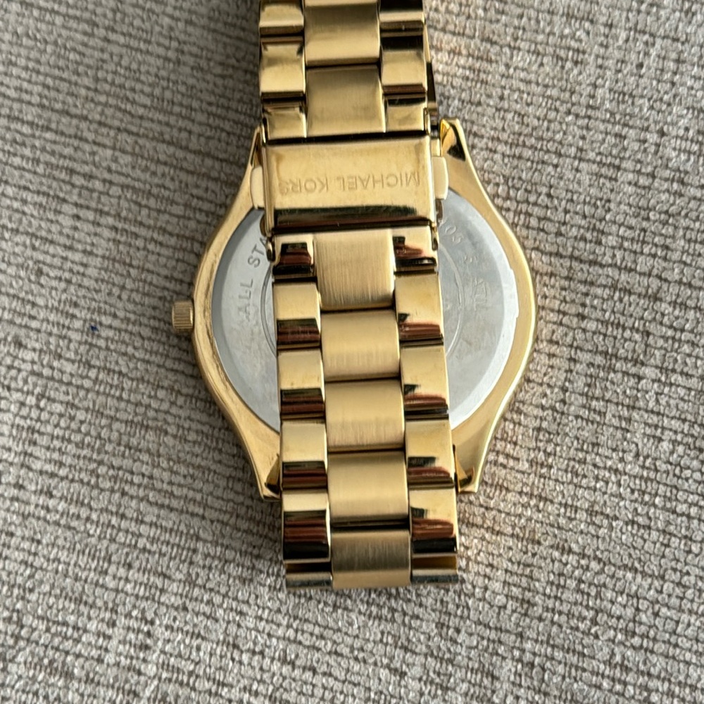 Michael Kors Slim Runway Gold and Pink Watch - 42mm - Used - Picture 7 of 15